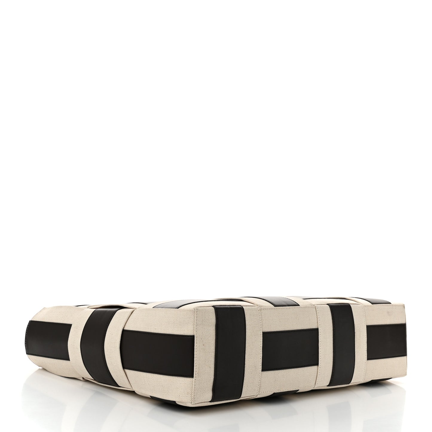 Canvas Nappa Maxi Intrecciato Large Arco Tote Natural Fondant