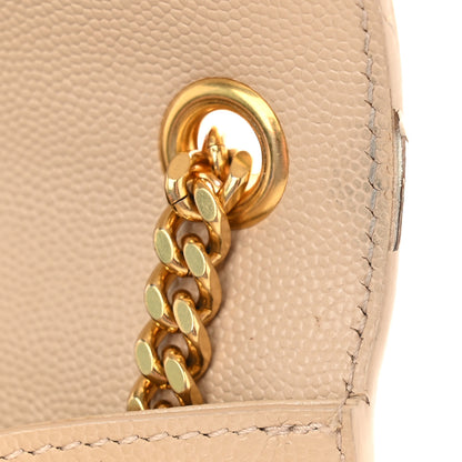 Saint Laurent Grain De Poudre Medium Monogram Kate Satchel Dark Beige 12 of 14