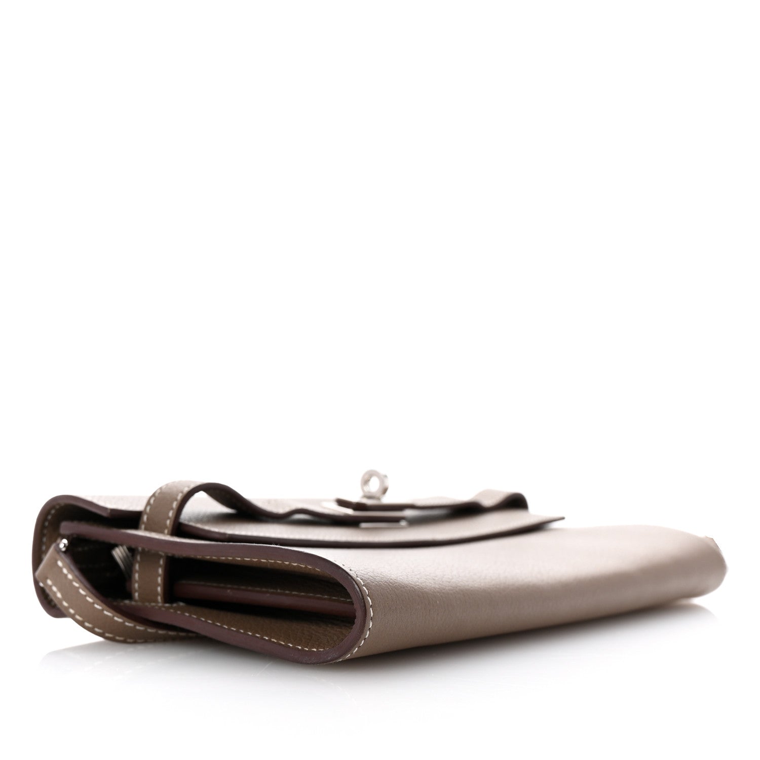 Hermes Evercolor Kelly Wallet To Go Etoupe 3 of 9