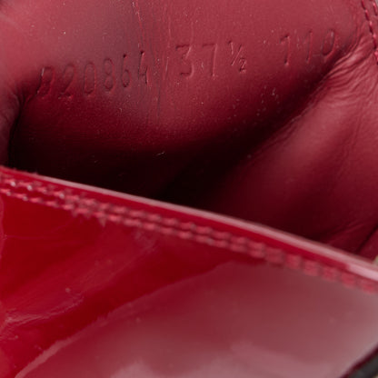 Gucci Patent Womens Princetown Slippers 37.5 Rosso Ancora 8 of 9