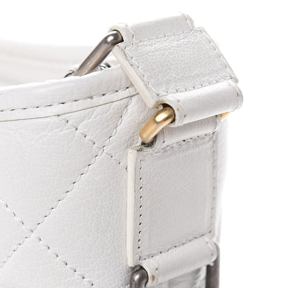 Chanel Aged Calfskin Quilted Medium Gabrielle Hobo White 15 of 18