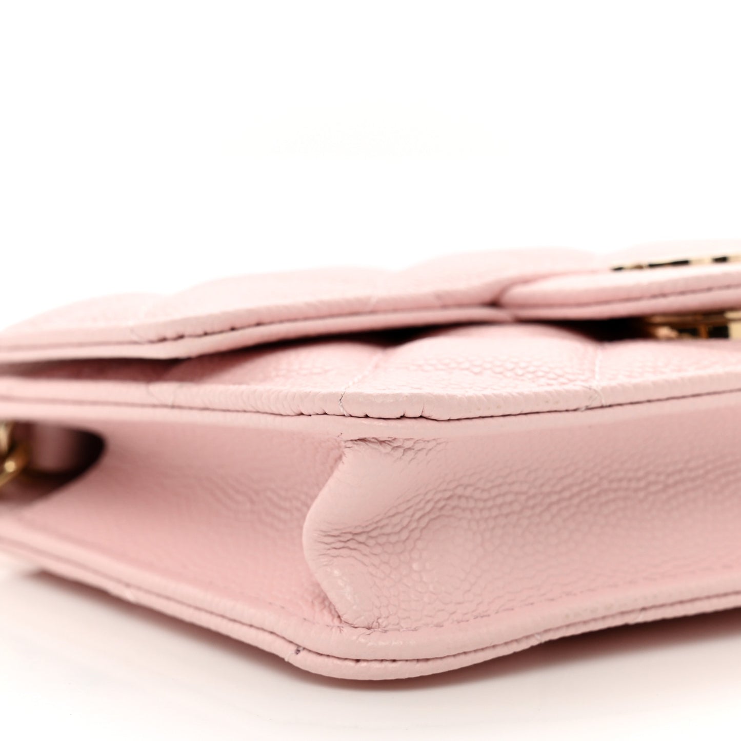 Caviar Quilted Mini Chain Bag Pink