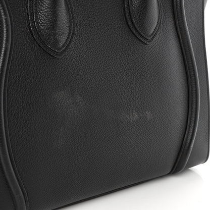 Celine Drummed Calfskin Mini Luggage Black 16 of 19