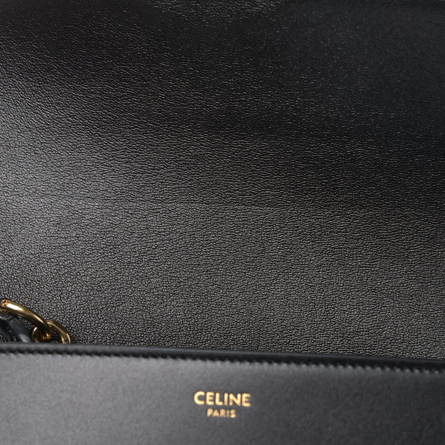 Shiny Calfskin Medium Maillon Triomphe Black