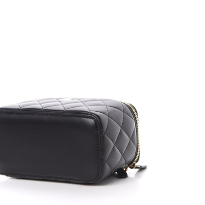 Chanel Lambskin Quilted Small Vanity Case With Chain Black 7 of 11