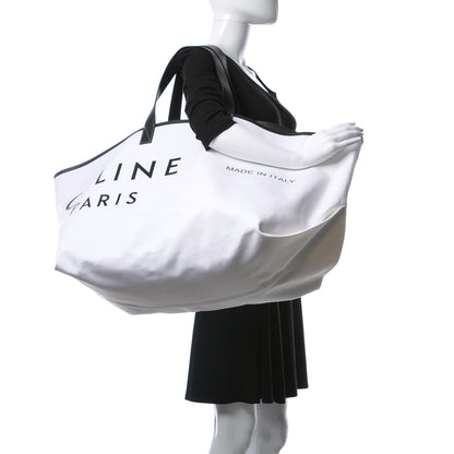 Celine Textile Large Made In Tote White Black 2 of 11