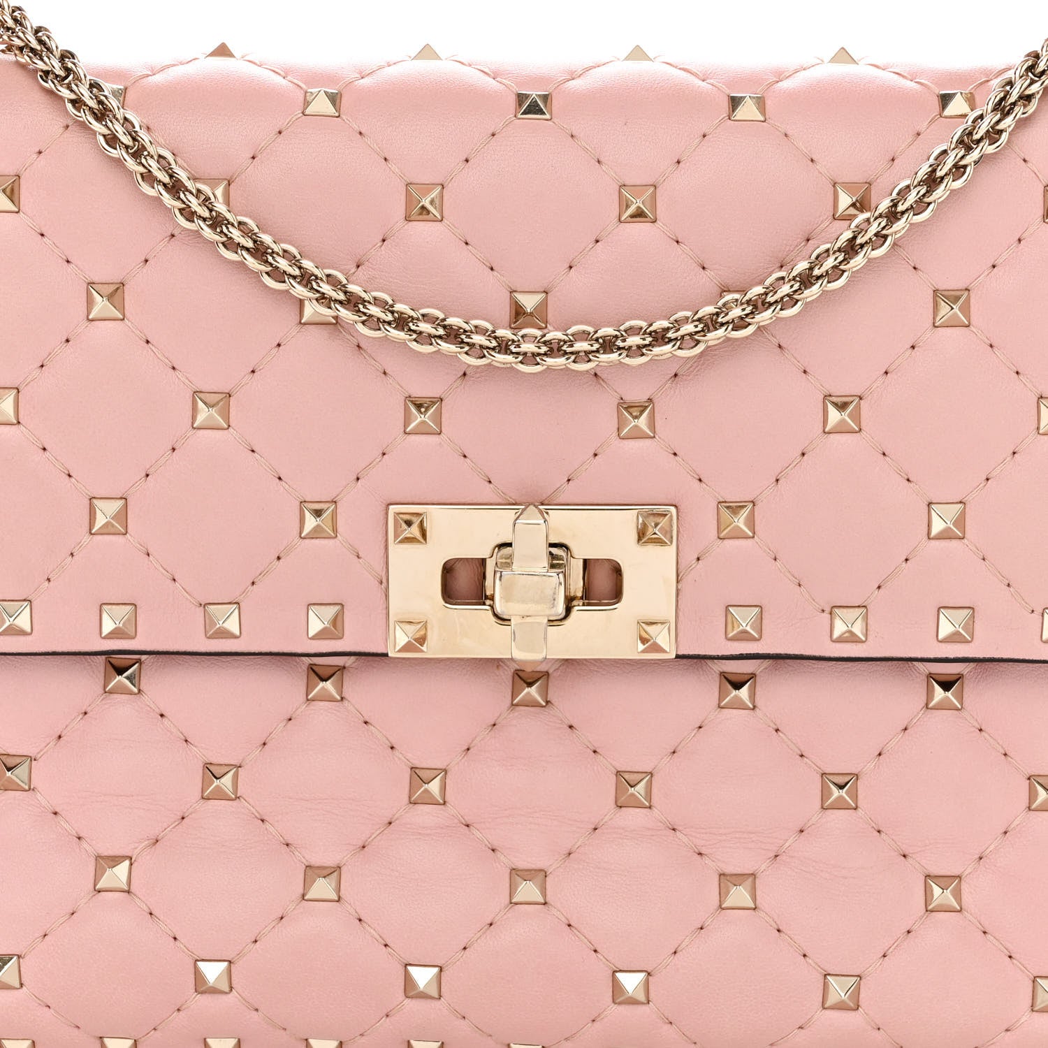 Valentino Garavani Nappa Medium Rockstud Spike Shoulder Bag Water Rose 8 of 17