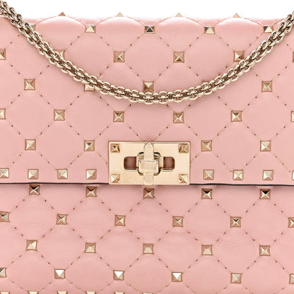 Valentino Garavani Nappa Medium Rockstud Spike Shoulder Bag Water Rose 8 of 17