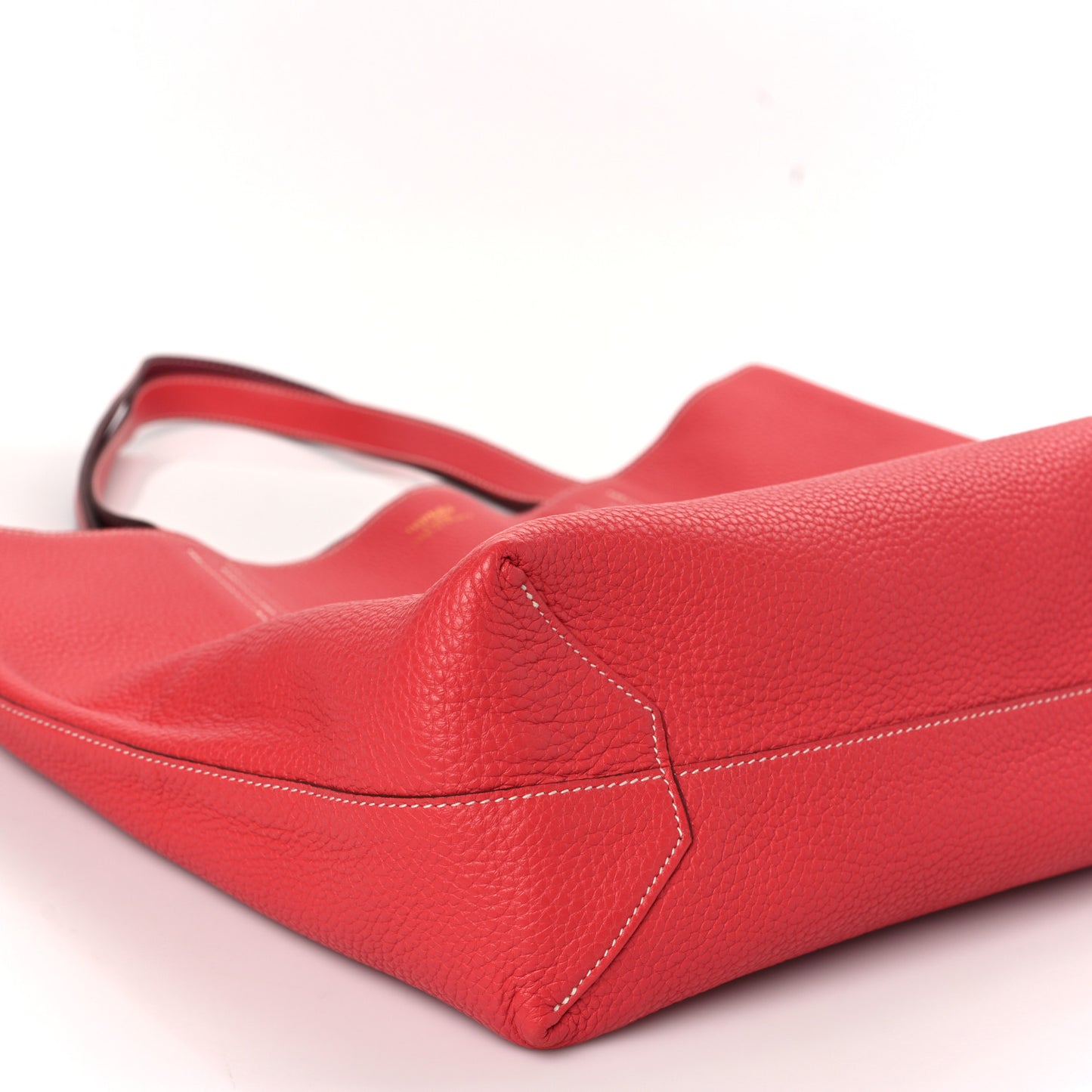 Taurillon Clemence Double Sens 36 Reversible Tote Rubis Bougainvillea