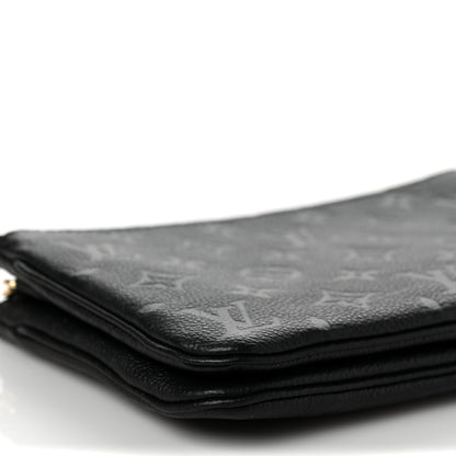 Louis Vuitton Empreinte Double Zip Pochette Black 8 of 9