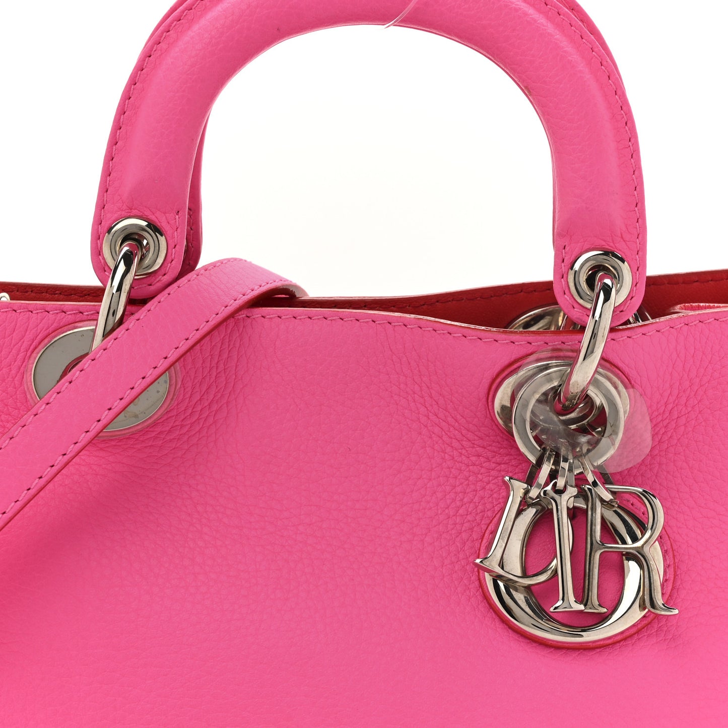 Calfskin Small Diorissimo Tote Pink