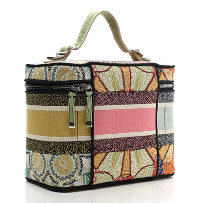 Christian Dior Canvas Embroidered Dior In Lights Diortravel Vanity Case Multicolor 3 of 7