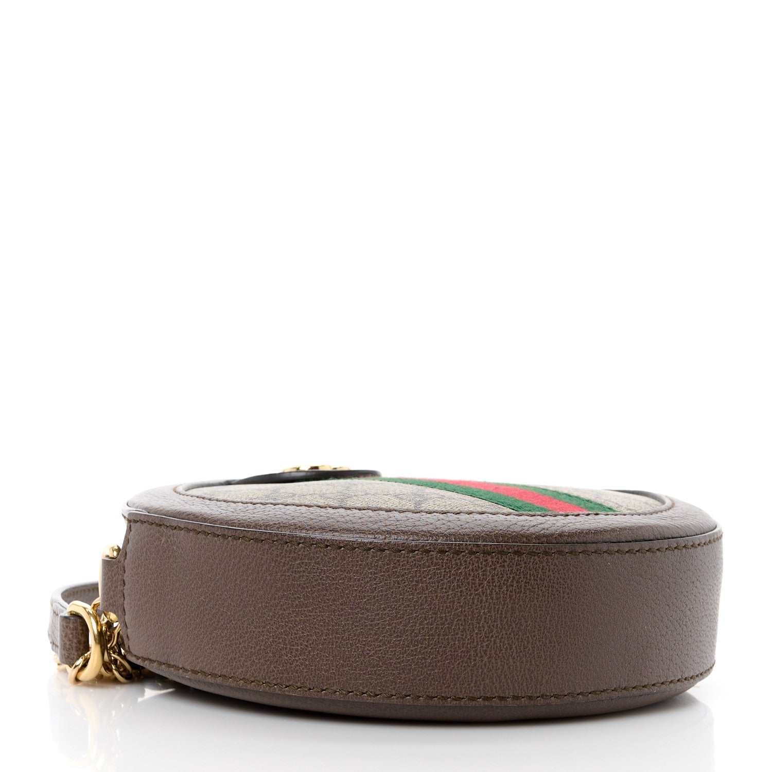 Gucci GG Supreme Monogram Web Mini Ophidia Round Shoulder Bag Brown 4 of 11