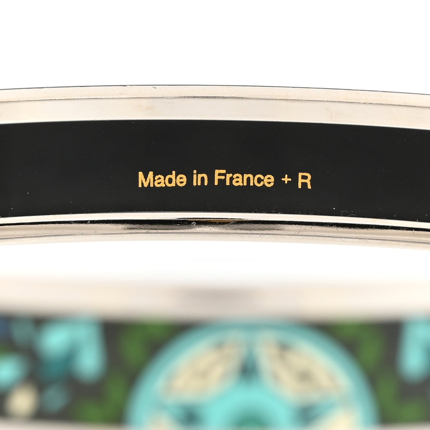 Enamel Printed Narrow Concours d'Etriers Bracelet 70 Foret