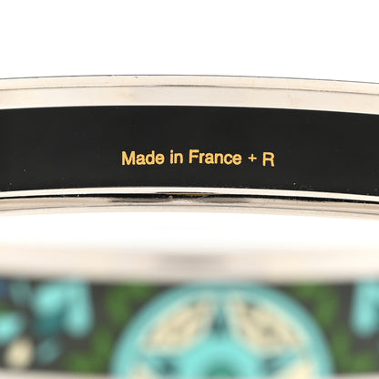 Hermes Enamel Printed Narrow Concours d'Etriers Bracelet 70 Foret 5 of 5