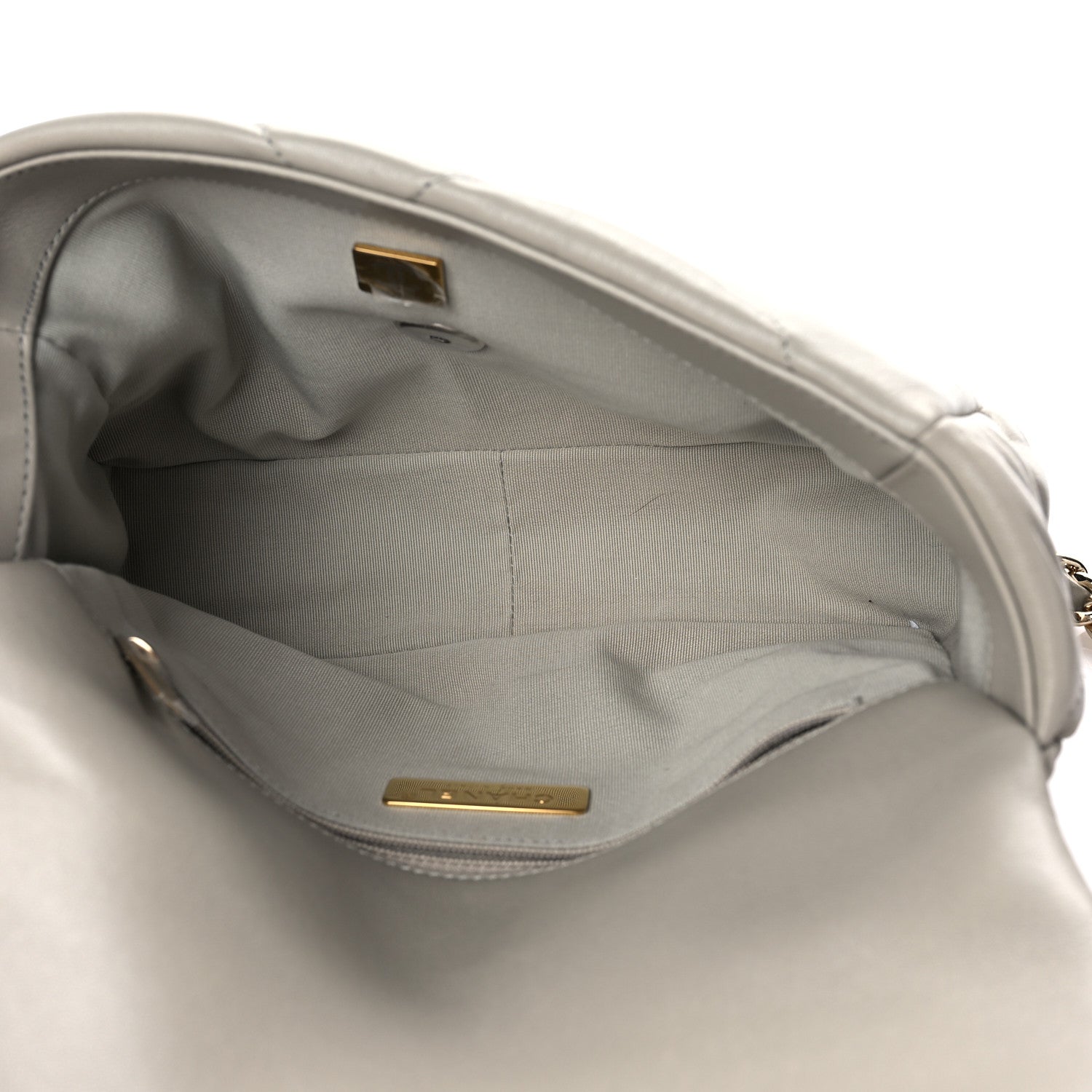 Chanel Goatskin Quilted Medium Chanel 19 Flap Grey 6 of 15