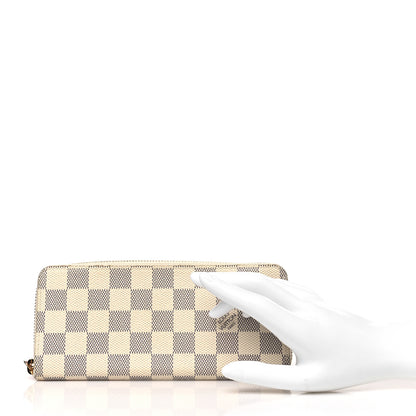 Louis Vuitton Damier Azur Clemence Wallet Rose Ballerine 2 of 7