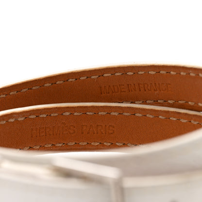 Hermes Epsom Cab Double Tour Bracelet S White 4 of 6