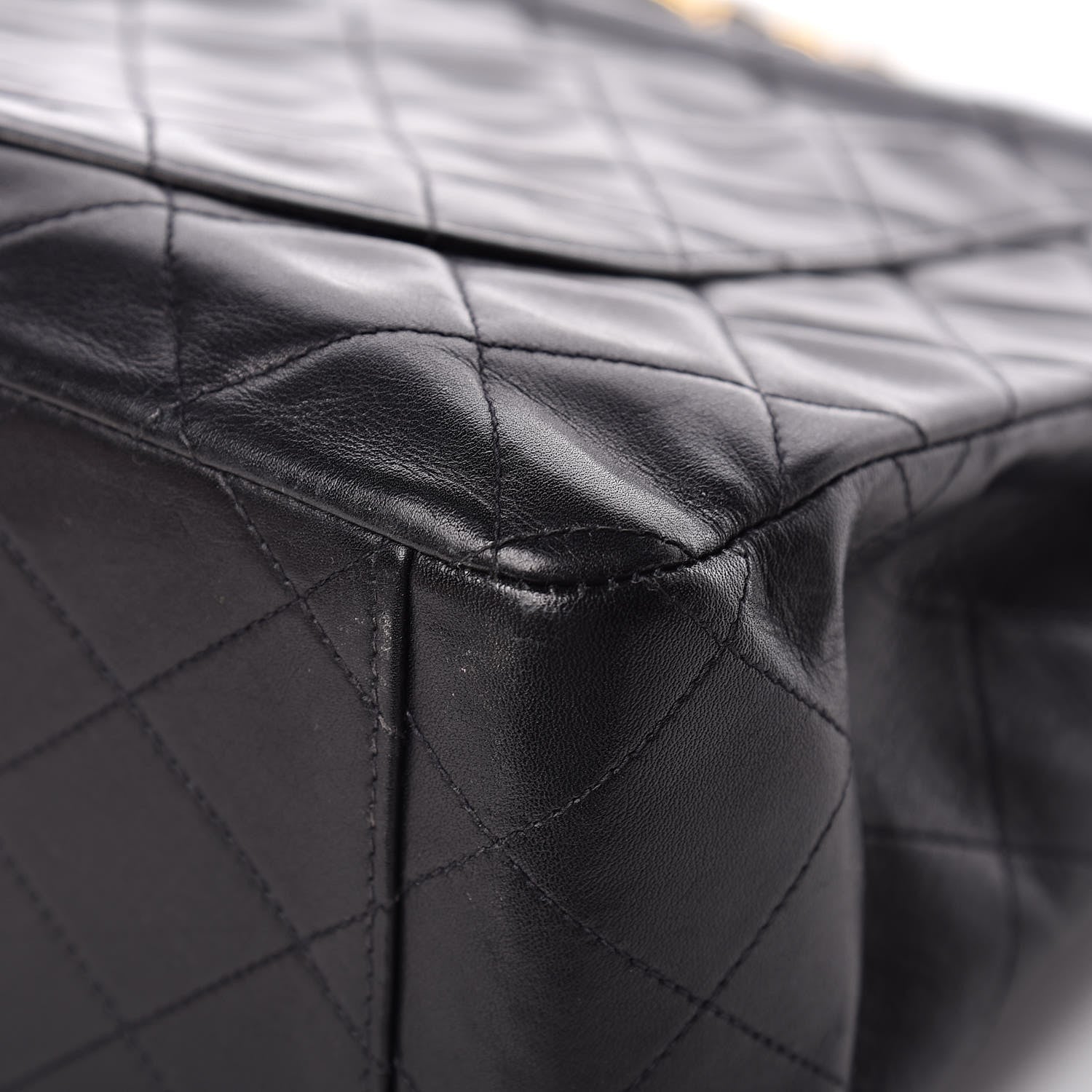 Chanel Lambskin Quilted XL Jumbo Single Flap Black 12 of 17
