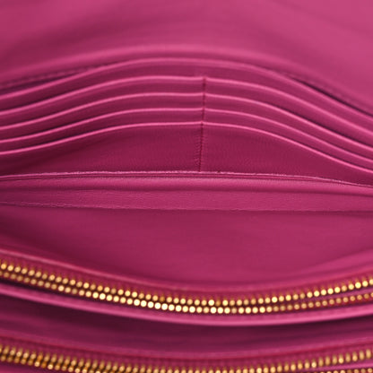 Miu Miu Nappa Matelasse Flap Clutch Fuxia 6 of 10