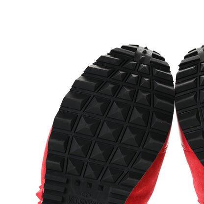 Valentino Garavani Calfskin Suede Rockstud Sneakers 35 Fragola 8 of 13