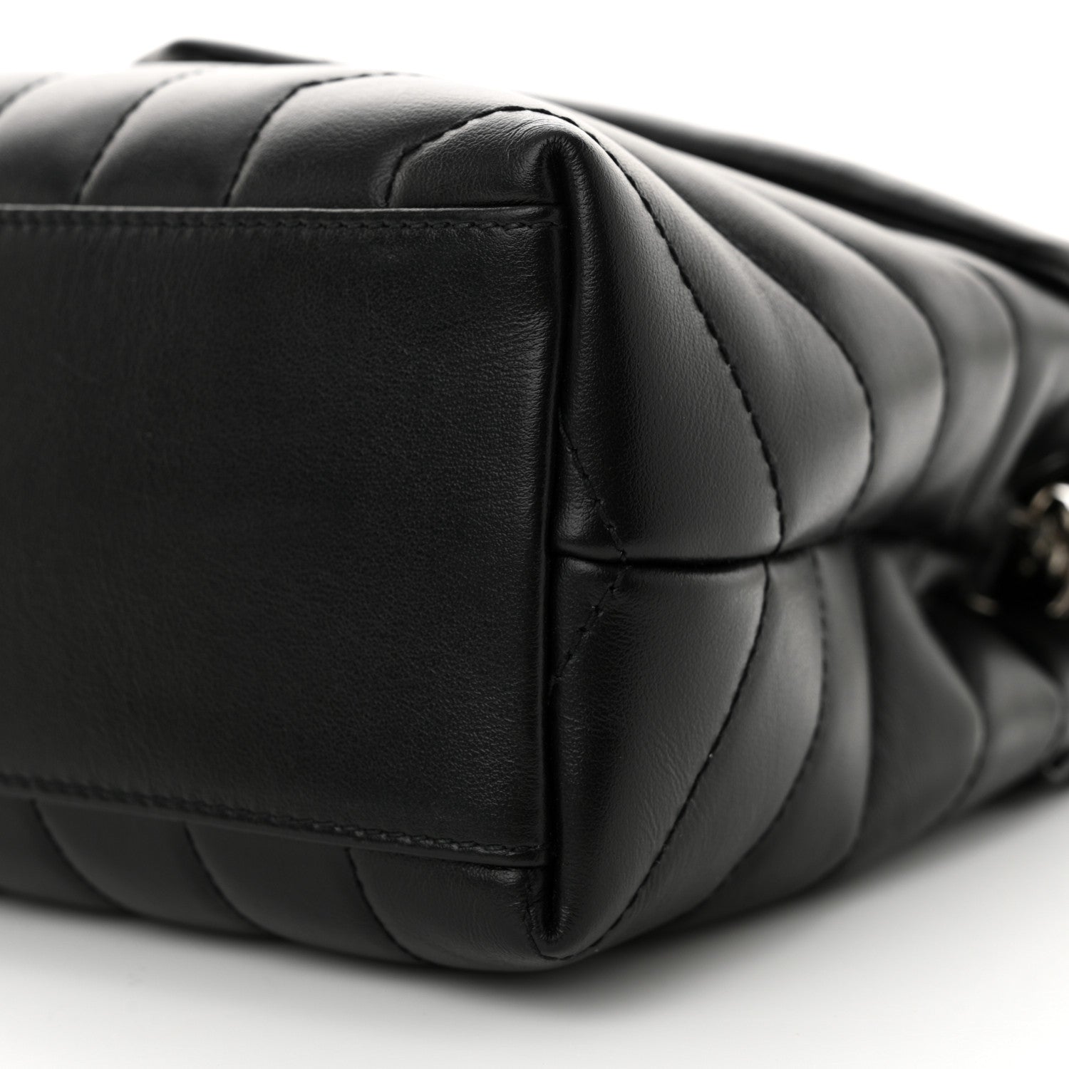 Saint Laurent Calfskin Y Quilted Monogram Small Loulou Chain Satchel Black 10 of 10