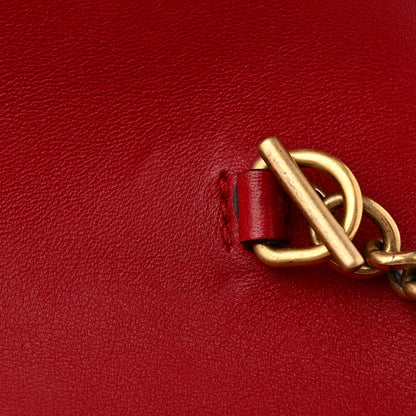 Gucci Calfskin Matelasse Super Mini GG Marmont Shoulder Bag Hibiscus Red 11 of 12