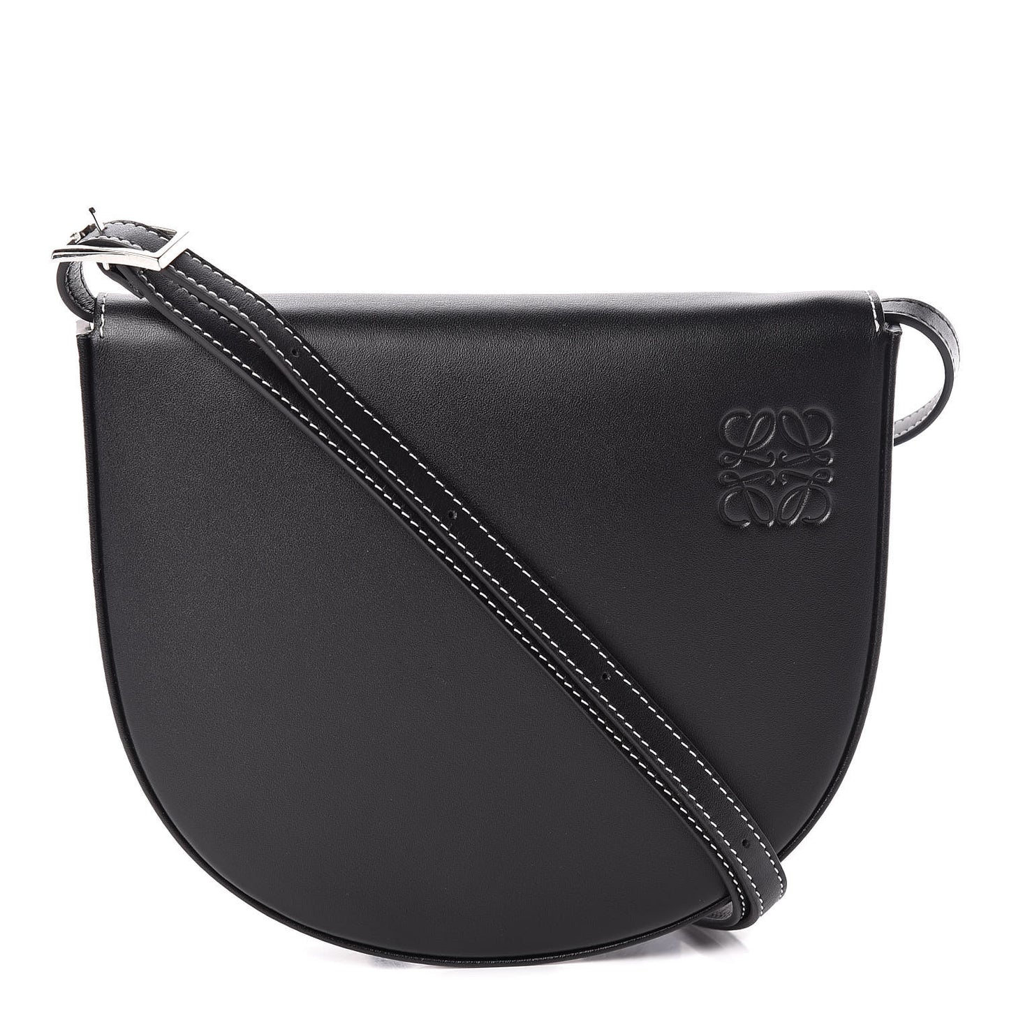 Smooth Calfskin Mini Heel Shoulder Bag Black