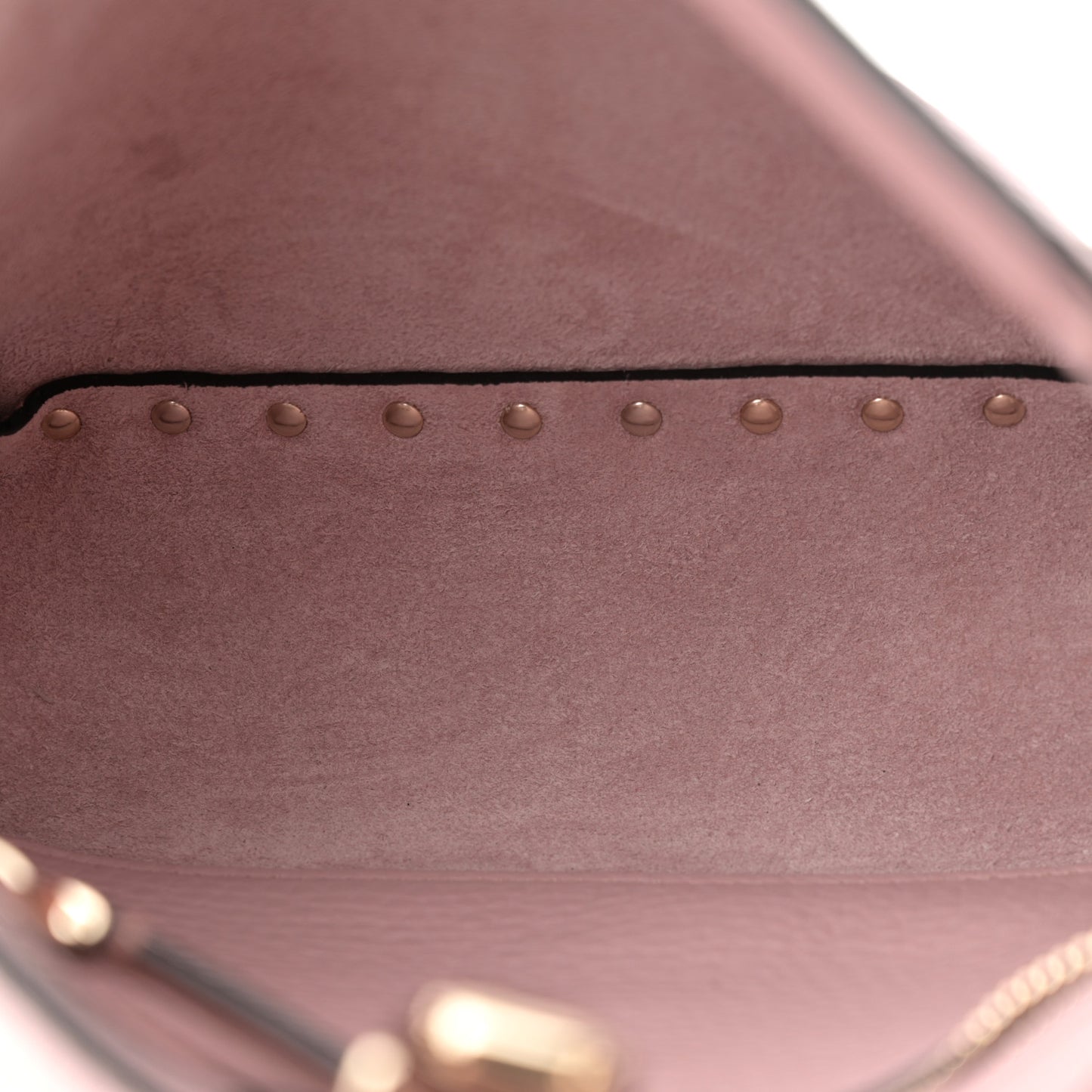 Pebbled Calfskin Mini Rockstud Flip-Lock Messenger Bag Water Rose