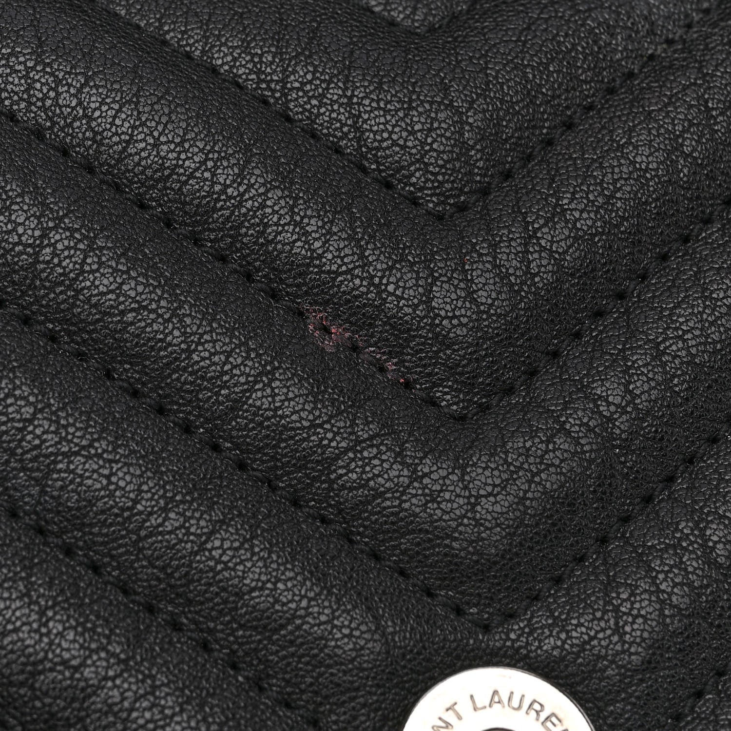 Saint Laurent Sheepskin Matelasse Chevron Monogram Monochrome Medium College Bag Black 10 of 11