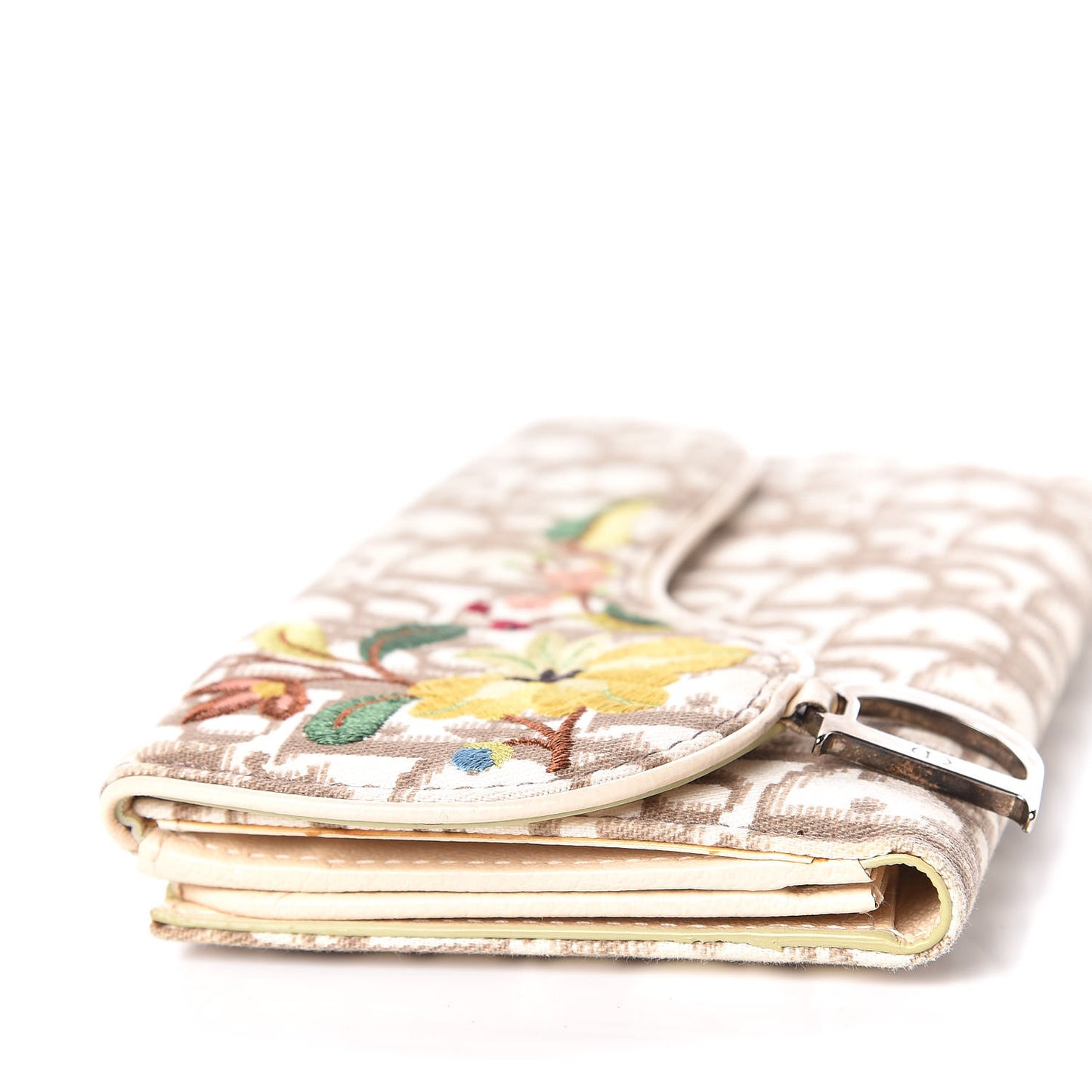 Monogram Vintage Flowers Saddle Wallet Beige