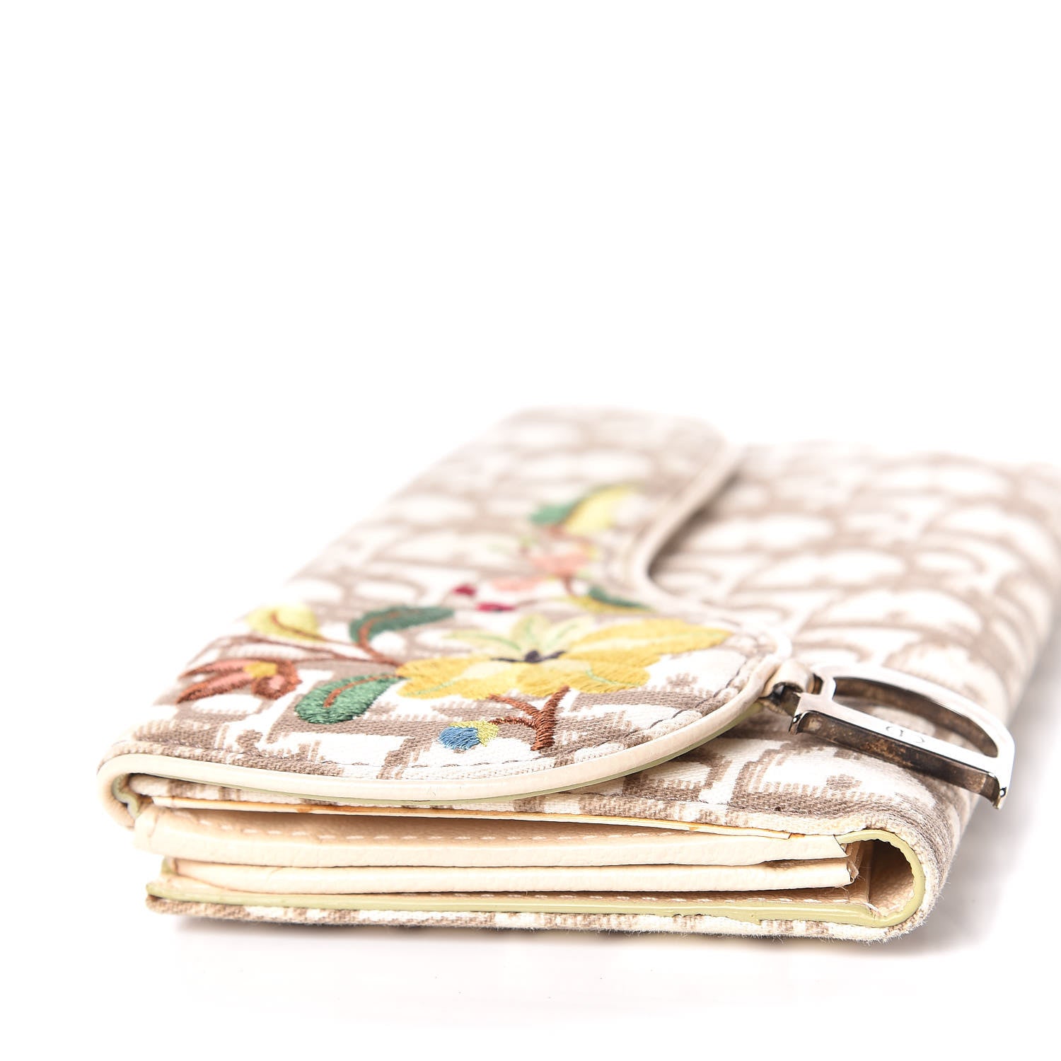 Christian Dior Monogram Vintage Flowers Saddle Wallet Beige 8 of 21