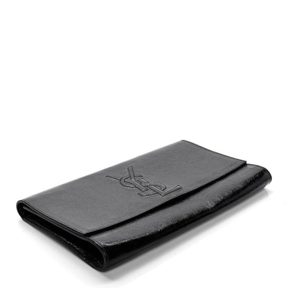 Saint Laurent Textured Patent Monogram Large Belle De Jour Clutch Black 4 of 6