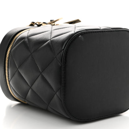 Chanel Lambskin Quilted Trendy Vanity Case Black 9 of 11