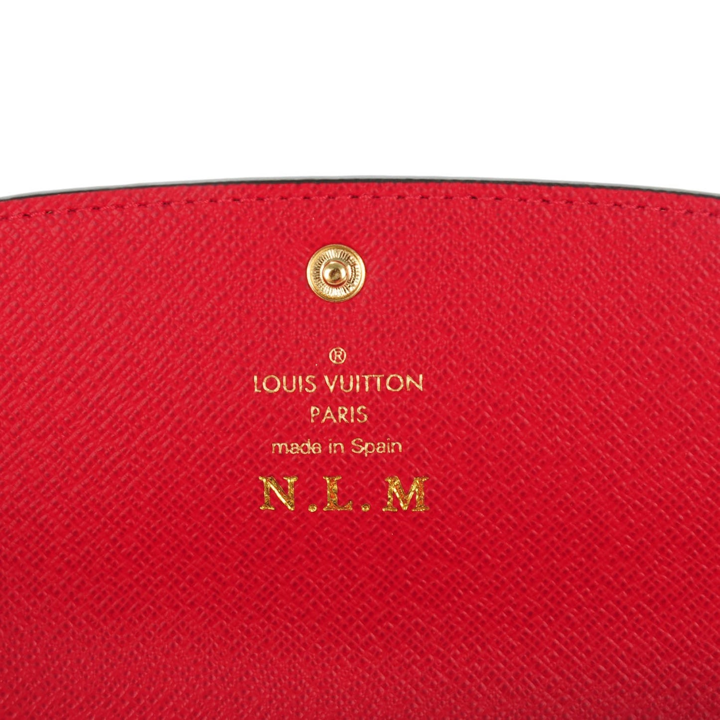 Damier Ebene Emilie Wallet Red