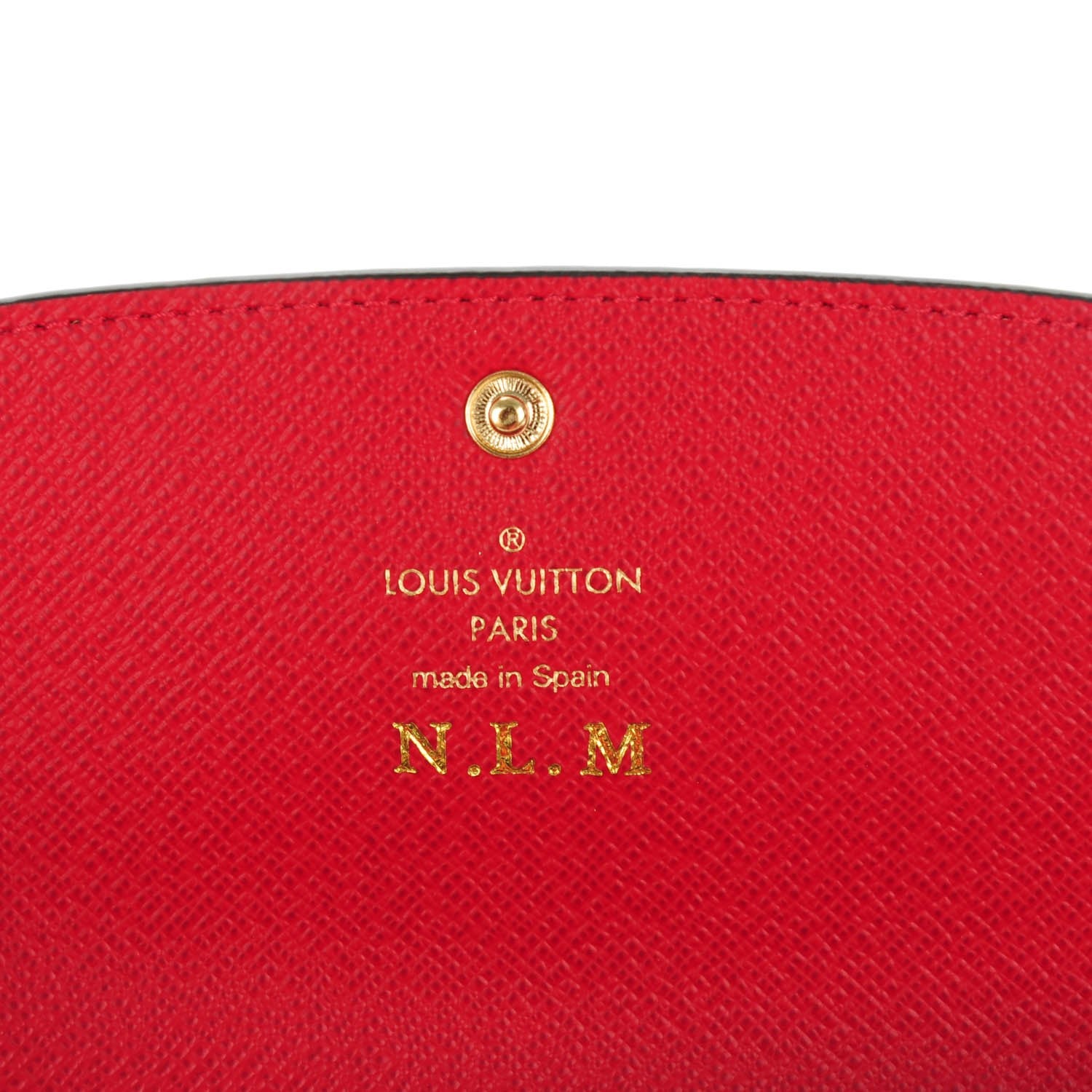 Louis Vuitton Damier Ebene Emilie Wallet Red 5 of 7