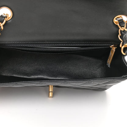 Chanel Lambskin Quilted Mini Rectangular Flap Black 5 of 11