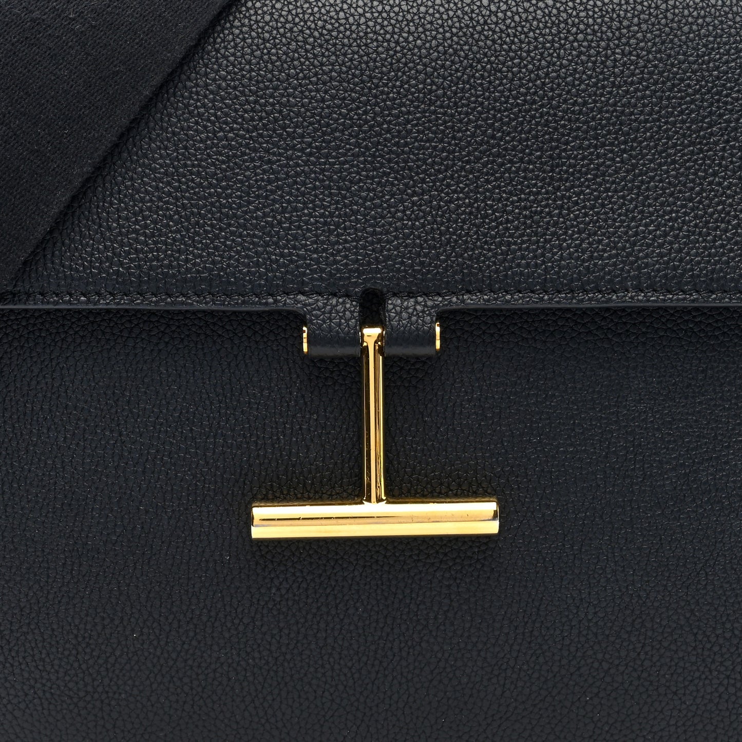Calfskin Medium T Clasp Tara Crossbody Bag Black