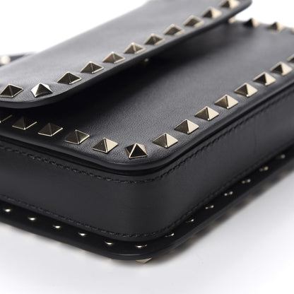 Valentino Garavani Vitello Rockstud Flap Crossbody Bag Black 6 of 9