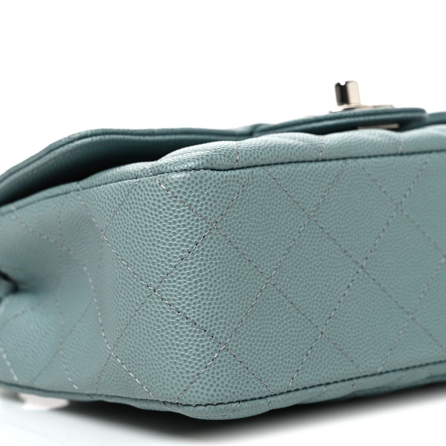Chanel Caviar Quilted Mini Rectangular Flap Blue 9 of 10