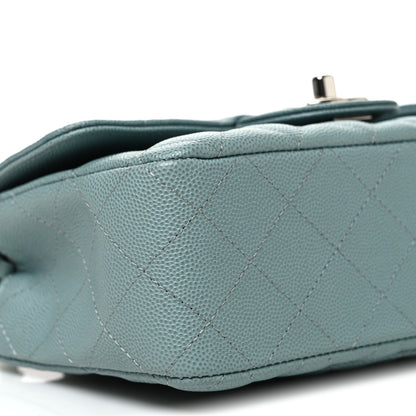 Chanel Caviar Quilted Mini Rectangular Flap Blue 9 of 10