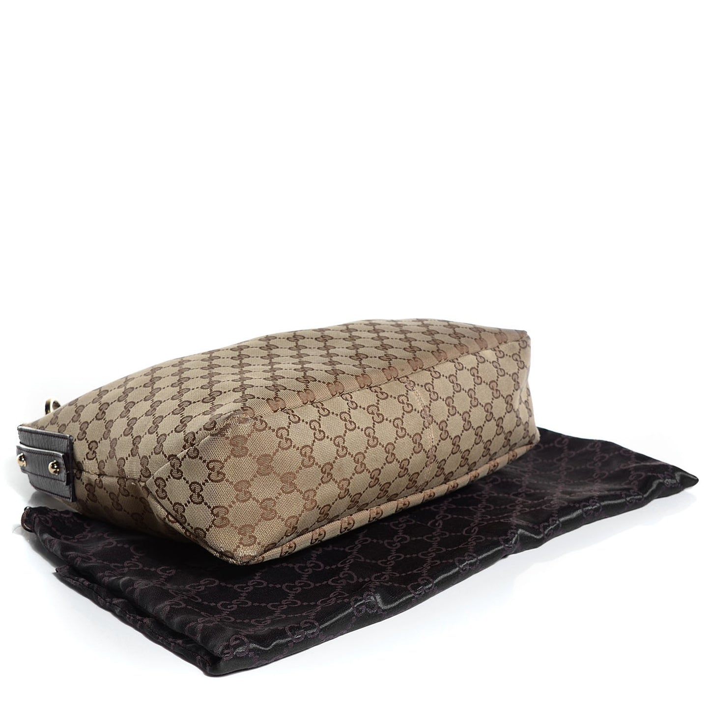 Monogram Medium Horsebit Chain Hobo Dark Brown