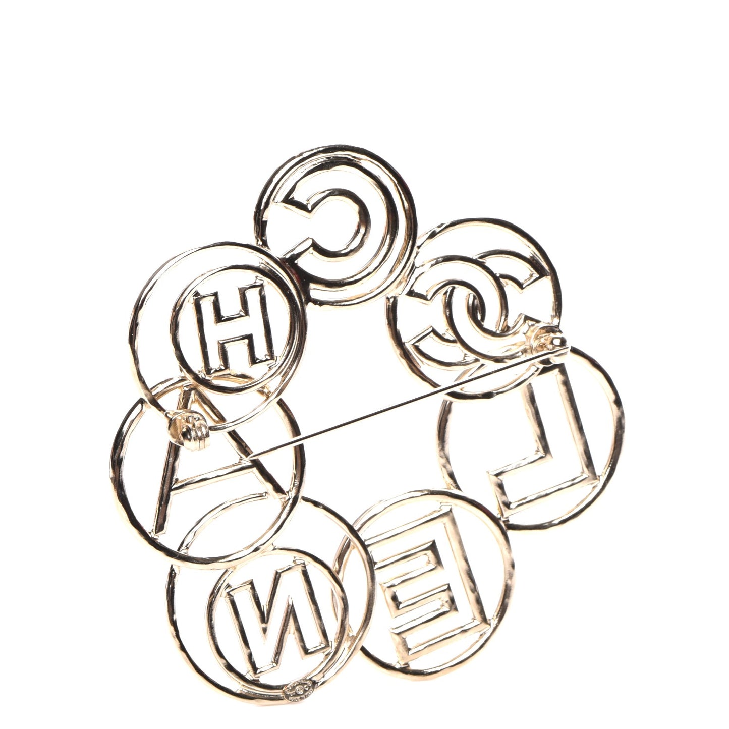 Hoop Cuba Logo Brooch Gold