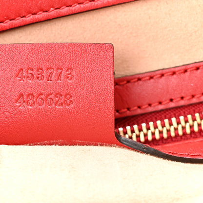 Gucci Guccissima Signature Medium Shoulder Tote Bag Red 7 of 10