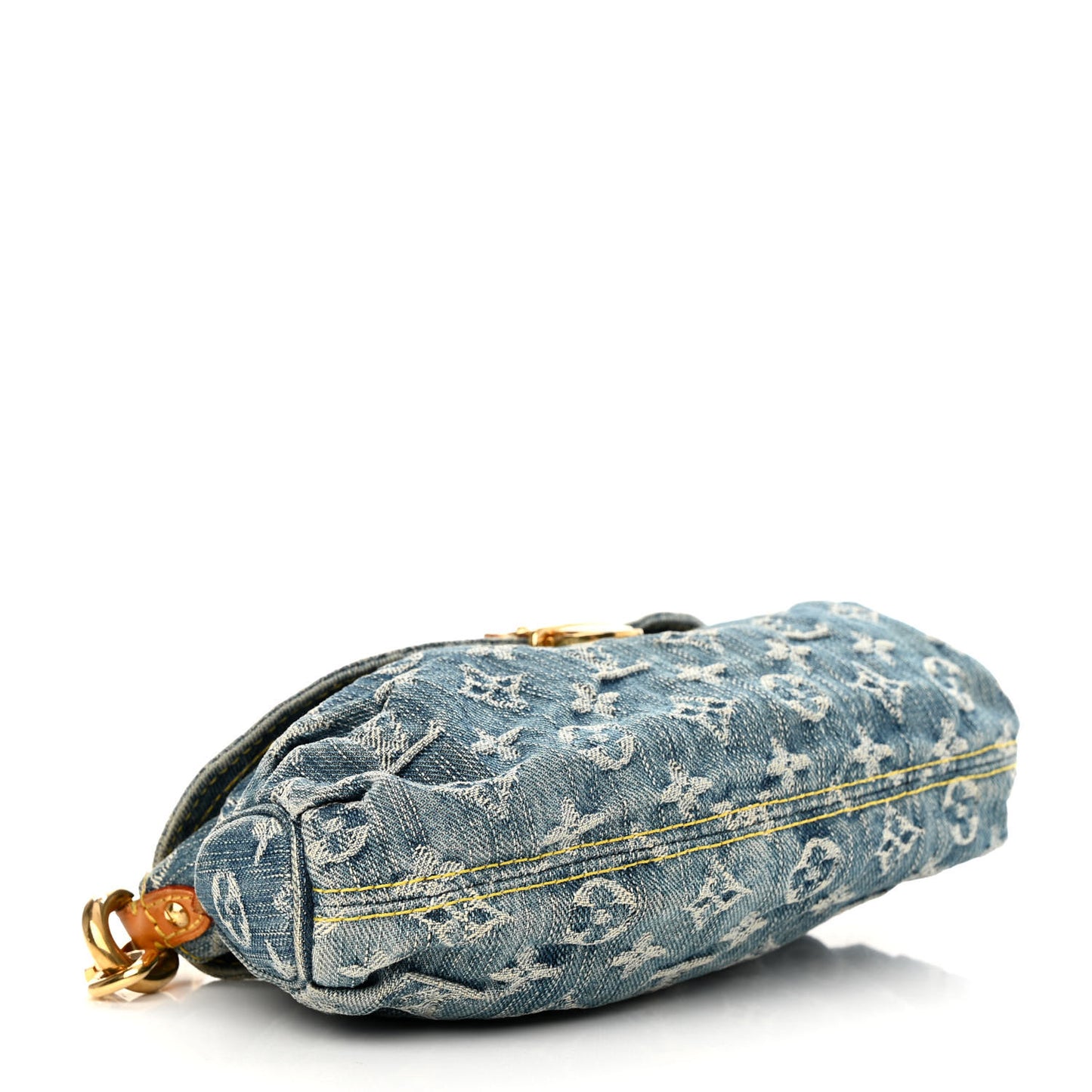 Monogram Denim Mini Pleaty Blue