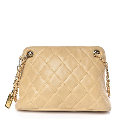 Chanel Lambskin Quilted Shoulder Bag Beige 15 of 17