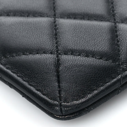 Chanel Lambskin Quilted Egyptian Amulet Classic Flat Wallet Pouch Black 8 of 10