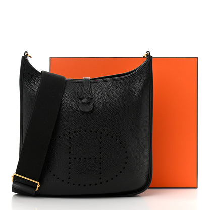 Hermes Taurillon Clemence EVELYNE III PM Black 11 of 11