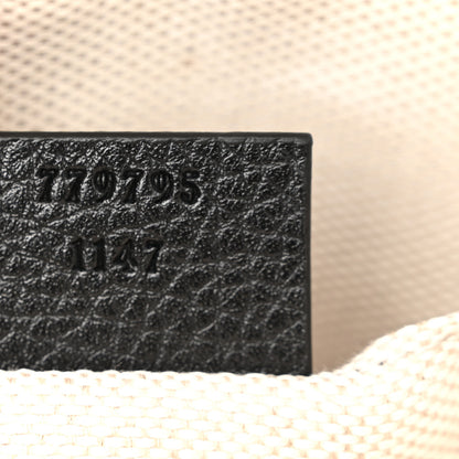Gucci Pebbled Calfskin GG Marmont Zip Chain Bag Black 7 of 10