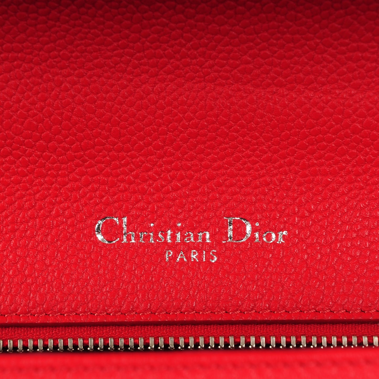 Grained Calfskin Medium Diorama Flap Bag Red